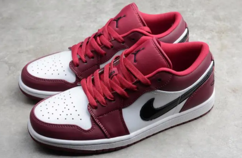  Air Jordans  1 Low   '  Noble Red  '  553558-604 photo review
