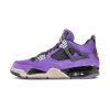 Travis Scott x  Air Jordans  4 Retro  ' Purple Suede ?C Black Midsole ' 766296-LN4
