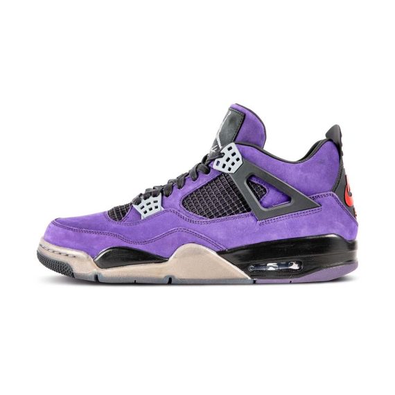Travis Scott x  Air Jordans  4 Retro  ' Purple Suede ?C Black Midsole ' 766296-LN4