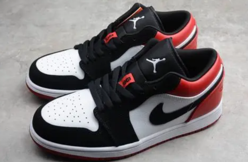  Air Jordans  1 Low  ' Black Toe ' 553558-116 photo review