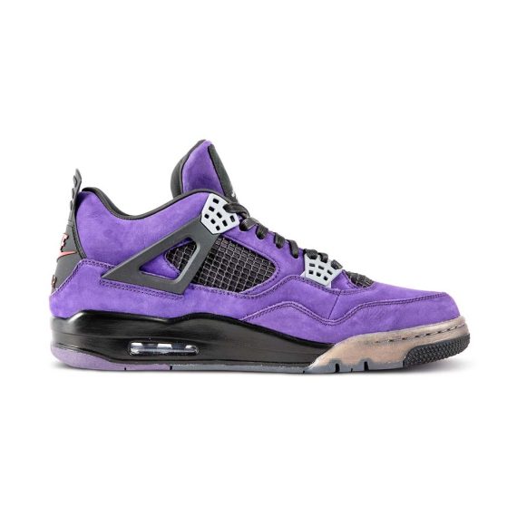 Travis Scott x  Air Jordans  4 Retro  ' Purple Suede ?C Black Midsole ' 766296-LN4