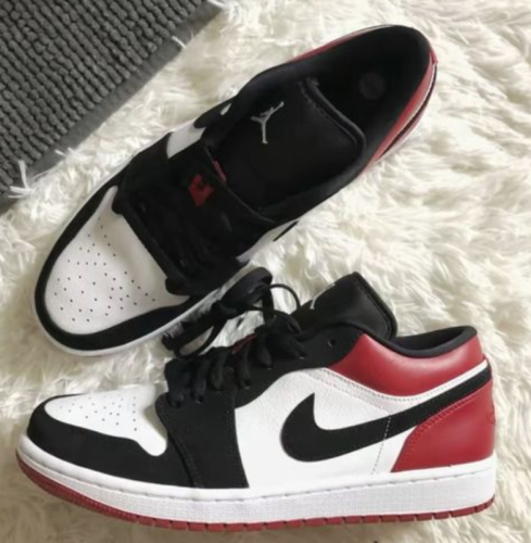  Air Jordans  1 Low  ' Black Toe ' 553558-116 photo review