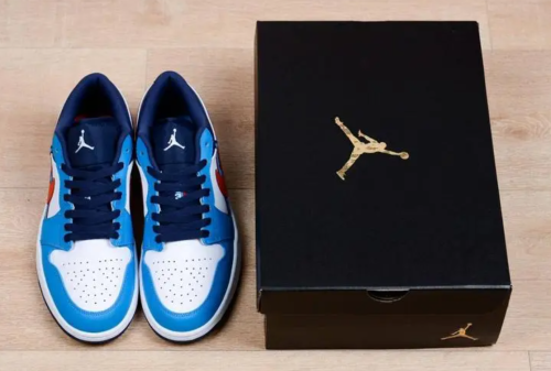  Air Jordans  1 Low GS  ' Game Time ' CV4892-100 photo review