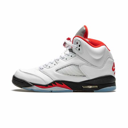 Youth  Air Jordans  5 Retro GS   ' Fire Red Silver Tongue  ' 440888-102ordans
