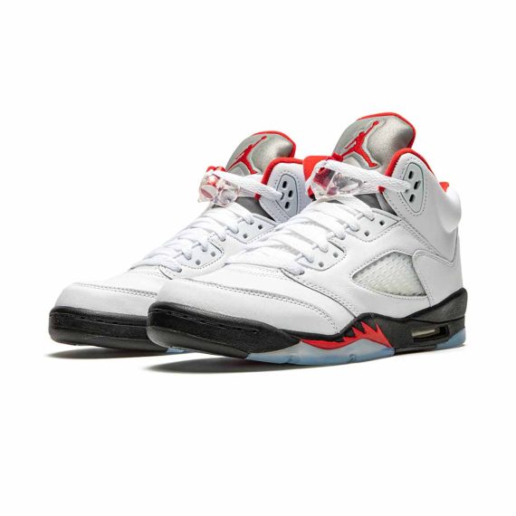 Youth  Air Jordans  5 Retro GS   ' Fire Red Silver Tongue  ' 440888-102ordans