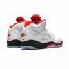 Youth  Air Jordans  5 Retro GS   ' Fire Red Silver Tongue  ' 440888-102ordans