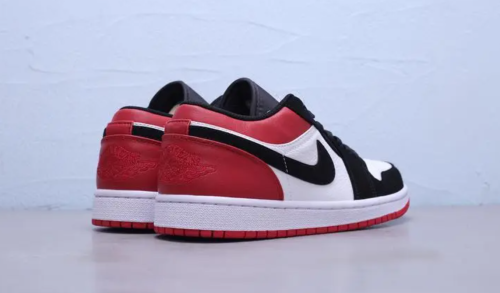  Air Jordans  1 Low  ' Black Toe ' 553558-116 photo review