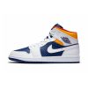  Air Jordans  1 Mid  ' White Deep Royal Blue ' 554724-131