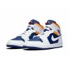 Air Jordans  1 Mid  ' White Deep Royal Blue ' 554724-131