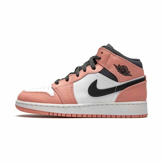  Air Jordans  1 Mid GS 'Pink Quartz'555112-603