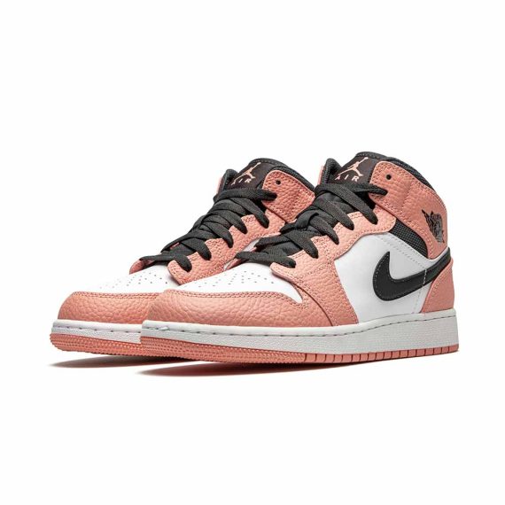  Air Jordans  1 Mid GS 'Pink Quartz'555112-603