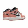  Air Jordans  1 Mid GS 'Pink Quartz'555112-603