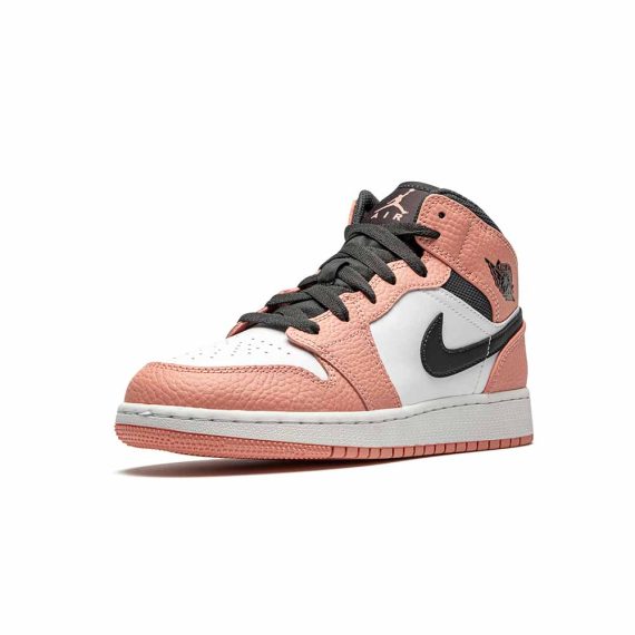  Air Jordans  1 Mid GS 'Pink Quartz'555112-603