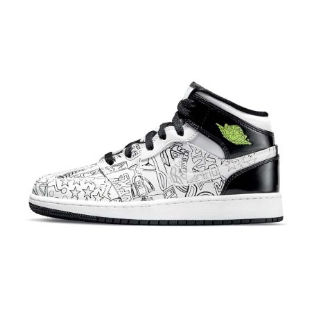  Air Jordans  1 Mid GS ‘ DIY ‘ DC4099-100