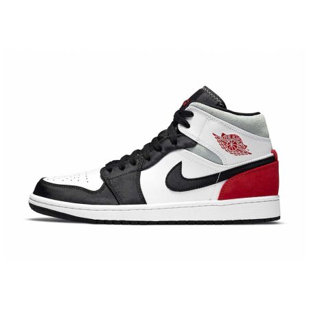  Air Jordans  1 Mid SE  ' Red Black Toe ' 852542-100