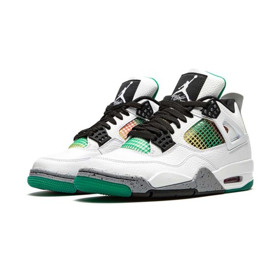  Air Jordans  4 Retro WMNS  ' Rasta ?C Lucid Green ' AQ9129-100