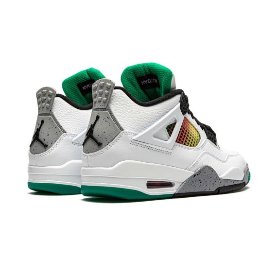  Air Jordans  4 Retro WMNS  ' Rasta ?C Lucid Green ' AQ9129-100