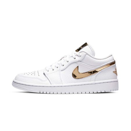  Air Jordans  1 Retro Low WMNS  ' White Metallic Gold ' CZ4776-100
