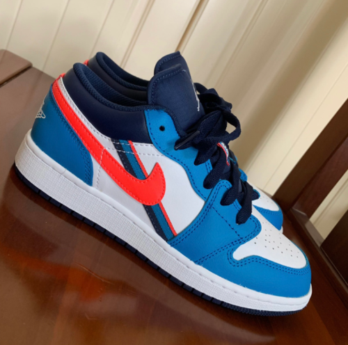  Air Jordans  1 Low GS  ' Game Time ' CV4892-100 photo review